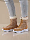 Chic & Cozy Women's Waterproof Snow Boots - Stylish Flat Design with Plush Lining