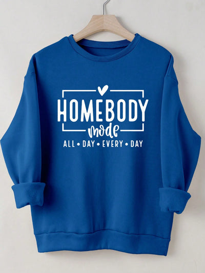 Trendy Letter Print Long Sleeve Sweatshirt for Autumn & Winter