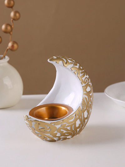 Celestial Elegance: Minimalist Moon Resin Incense Holder for Serene Home Decor