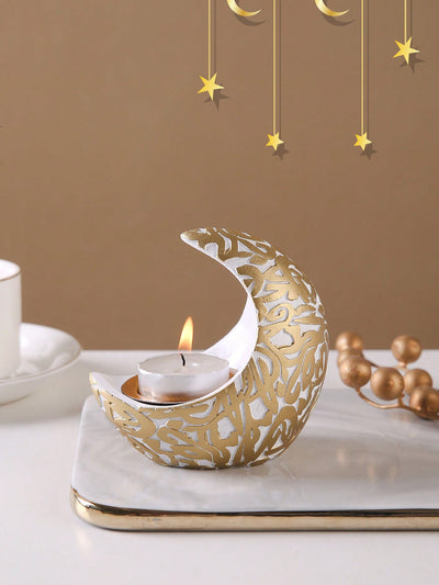 Celestial Elegance: Minimalist Moon Resin Incense Holder for Serene Home Decor