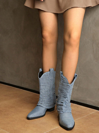 Chic Vintage Distressed V-Neck Booties with Tassel Detail – Perfect for Streetwear Style!