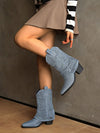 Chic Vintage Distressed V-Neck Booties with Tassel Detail – Perfect for Streetwear Style!