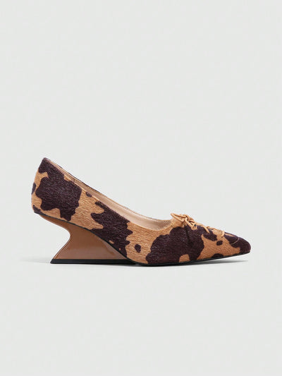 Chic Bow-Detail Wedge Platform Slip-On Shoes for Effortless Everyday Style