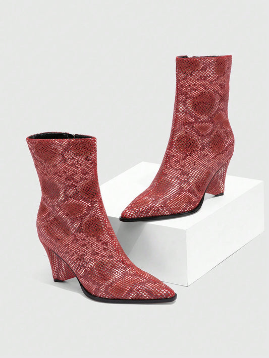 Trendy Heel Mid-Calf Boots with Eye-Catching Mesh Design