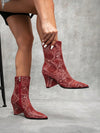 Trendy Heel Mid-Calf Boots with Eye-Catching Mesh Design