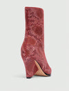 Trendy Heel Mid-Calf Boots with Eye-Catching Mesh Design