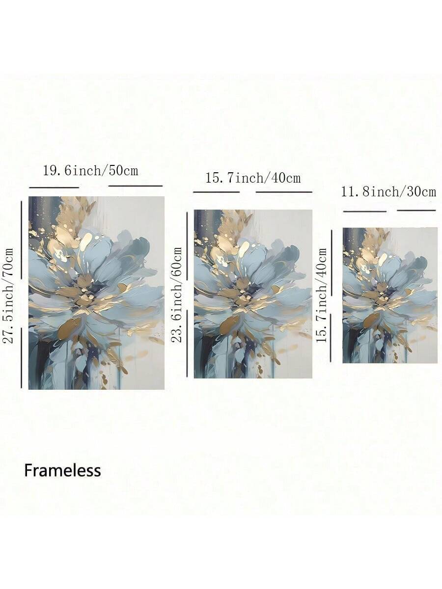 Add a splash of elegance and whimsy to your space with this Luxury Light Blue and Gold Abstract Flower Canvas. Its modern design brightens living rooms, bedrooms, or studies with a playful twist of color and shine. Perfect as a birthday or graduation gift, this art piece brings joy and style wherever it hangs.