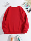 Merry Christmas Round Neck Sweatshirt for Women - Cozy Casual Style for Autumn/Winter