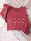 Chic & Cozy: Women's Round Neck Long Sleeve Printed Casual Sweatshirt