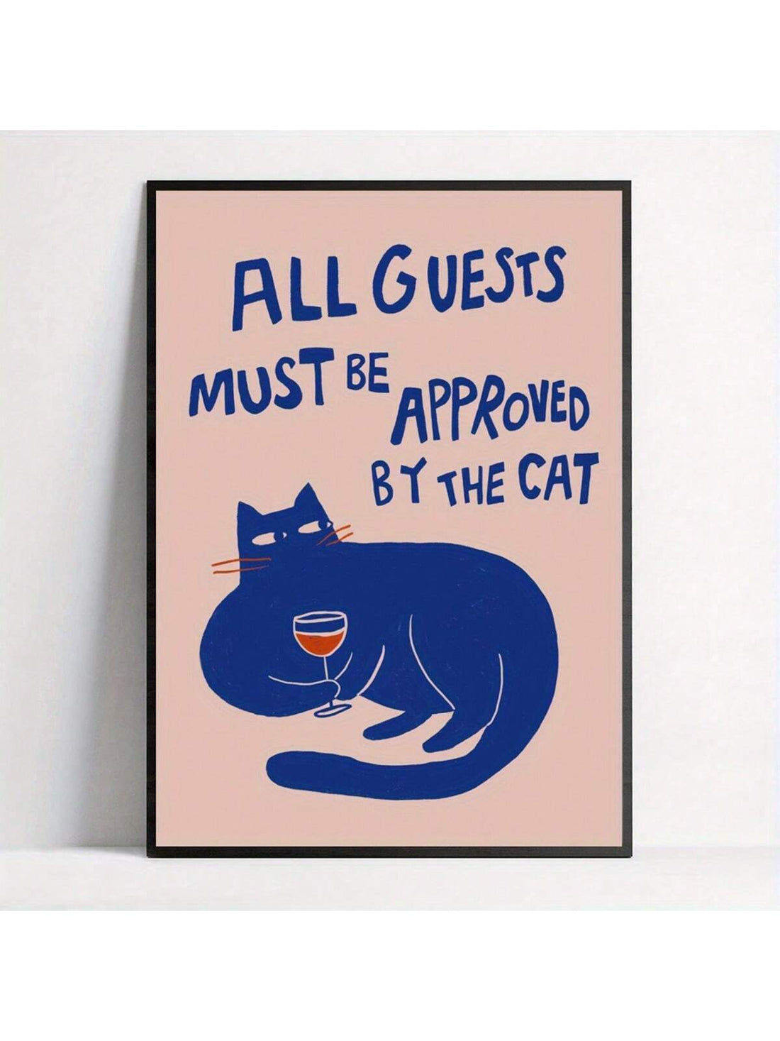 Make your decor purr-fect with this adorable canvas wall art for cat lovers. Featuring a playful kitten and the humorous phrase 'Cat-Approved Guests Only', this unique piece will add a touch of quirkiness to any room. A must-have for any feline enthusiast!