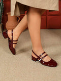 patent slingback Mary Jane pumps image 27 showing visible heel, strap, toe, color, and material details