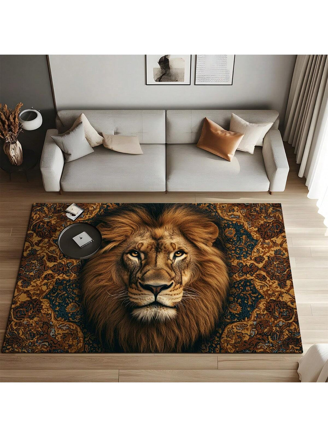 Bring the wild into your home with this 3D lifelike lion design rug! Soft and cozy underfoot, it adds a bold touch to any living room, bedroom, or even outdoor space. The non-slip backing keeps it safely in place while you roar with delight at its stunning detail. Perfect for those who want a playful yet stylish statement piece that’s as comfortable as it is eye-catching.
