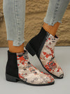 Chic Khaki & Floral Print Chelsea Boots - Stylish Comfort for Autumn & Winter