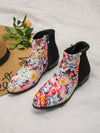 Chic Khaki & Floral Print Chelsea Boots - Stylish Comfort for Autumn & Winter