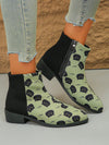 Chic Khaki & Floral Print Chelsea Boots - Stylish Comfort for Autumn & Winter