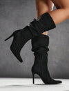 Chic Slouchy Stiletto Heeled Boots - Perfect for Summer Parties and Special Occasions