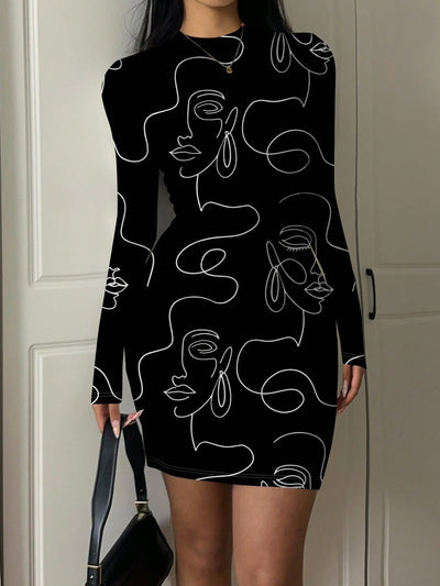 Chic & Sexy Long Sleeve Bodycon Midi Dress for Effortless Holiday Glam