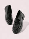 Chic & Versatile Black Slip-On Platform Shoes for Effortless Style