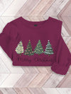 Festive Flair: Women's Loose Fit Christmas Chicken Print Sweatshirt