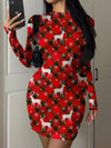 Chic & Sexy Long Sleeve Bodycon Midi Dress for Effortless Holiday Glam