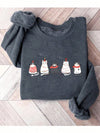 Chic & Cozy: Women's Round Neck Long Sleeve Printed Casual Sweatshirt