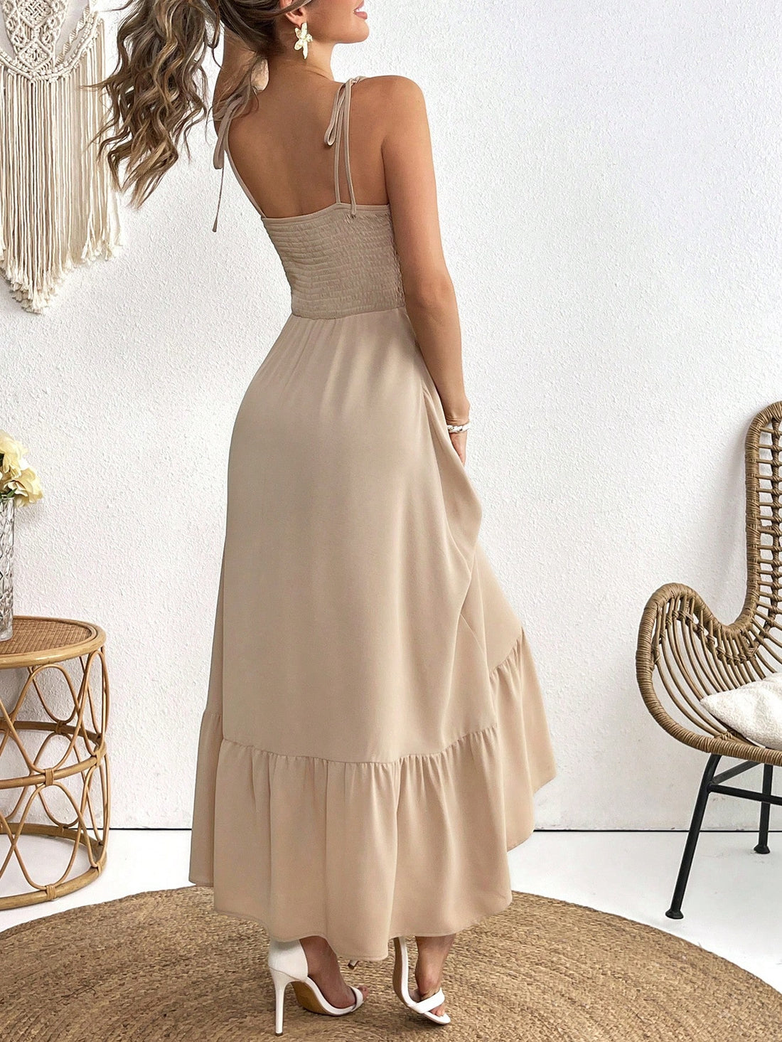 Get ready to turn heads and feel effortlessly chic in our Solid Color Ruffle Hem Cami Dress! Perfect for resort getaways, this playful dress features a trendy ruffle hem and comes in a variety of stylish colors. You'll love how comfortable and stylish you'll feel while wearing it! So go ahead, pack it for your next vacation. #ResortReady