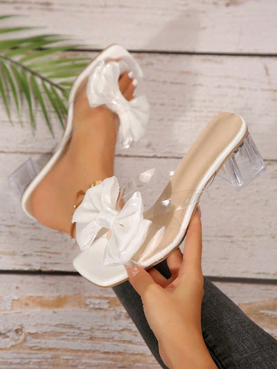 Chic Bowknot High Heel Sandals for Elegant Summer & Fall Style