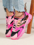 pink mesh chunky sneakers image 2 showing visible mesh, laces, color, sole, toe, heel, or sneaker construction details
