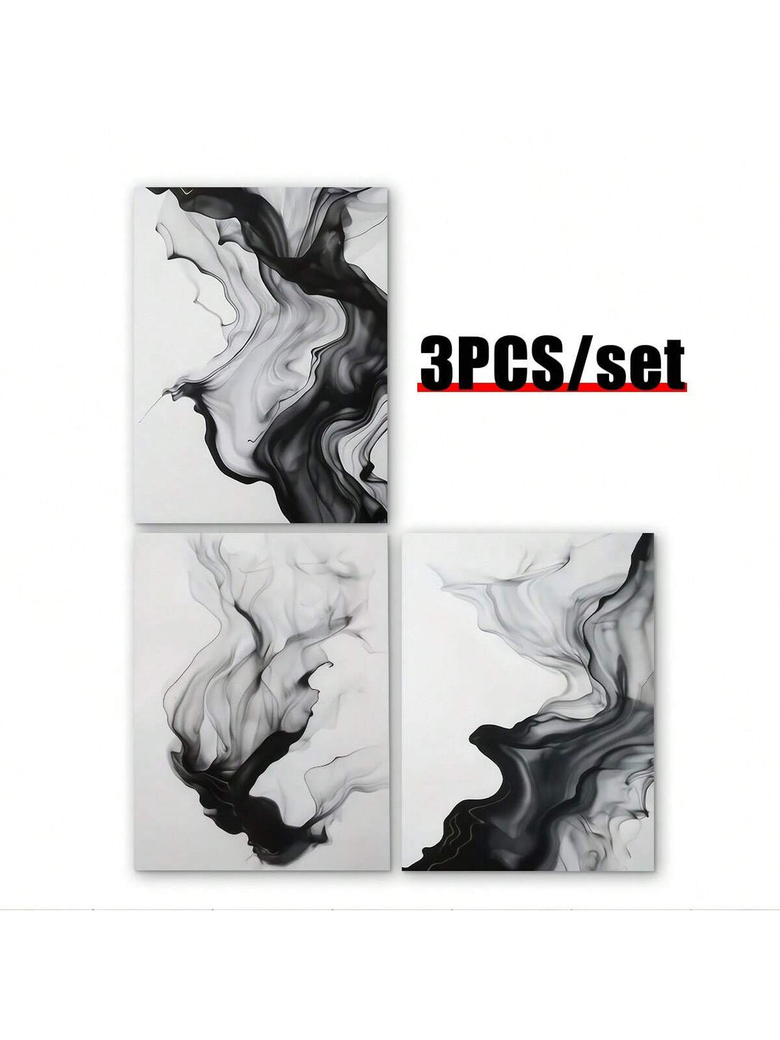 Add a splash of creativity to any space with this Modern Abstract Ink Flow Triptych Canvas Wall Art Set. These stylish frameless posters bring a dynamic flow of ink-inspired patterns that dance across three canvases, transforming your home or office into a lively gallery. Perfect for those who love a fresh, artsy vibe without the fuss of frames, this set invites imagination and sparks conversation wherever it hangs.