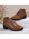 Chic Western Ankle Boots for Trendy Style - Black & Brown Short Boots