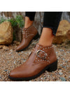 Chic Western Ankle Boots for Trendy Style - Black & Brown Short Boots