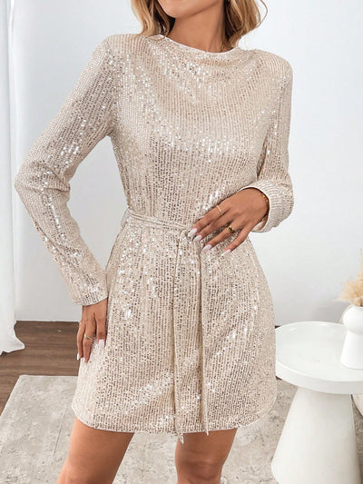 Sparkling White Mini Dress: Perfect for Christmas Gatherings & New Year's Celebrations