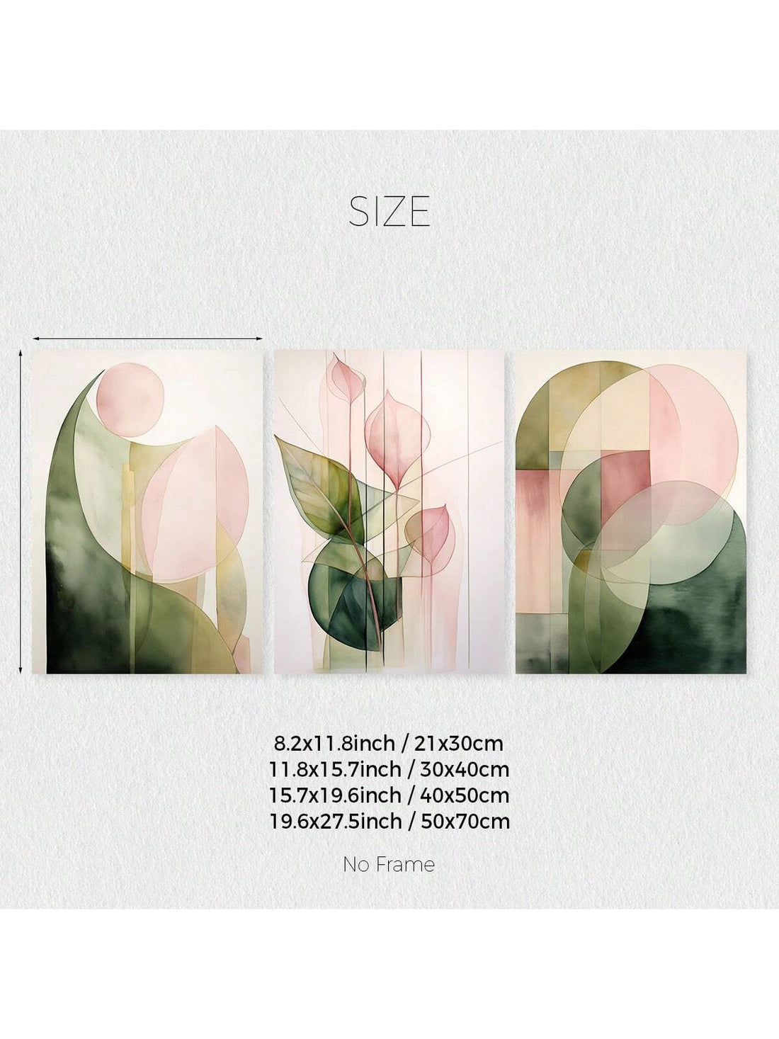 Transform your space with this playful set of 3 abstract botanical prints! The vibrant green and pink watercolor designs bring a fresh, modern energy to any wall. Perfect for adding a pop of color to your home or brightening up your office space. These aesthetic canvas prints create an instant focal point that sparks joy and conversation wherever they're displayed.