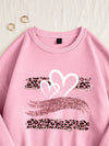 Cozy Chic: Heart & Leopard Print Sweatshirt for Effortless Autumn Style