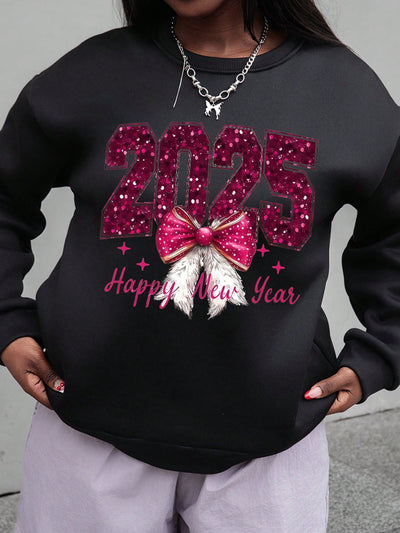 Bold & Stylish: Plus-Size Heart and Leopard Print Sweatshirt for a Trendy New Year!