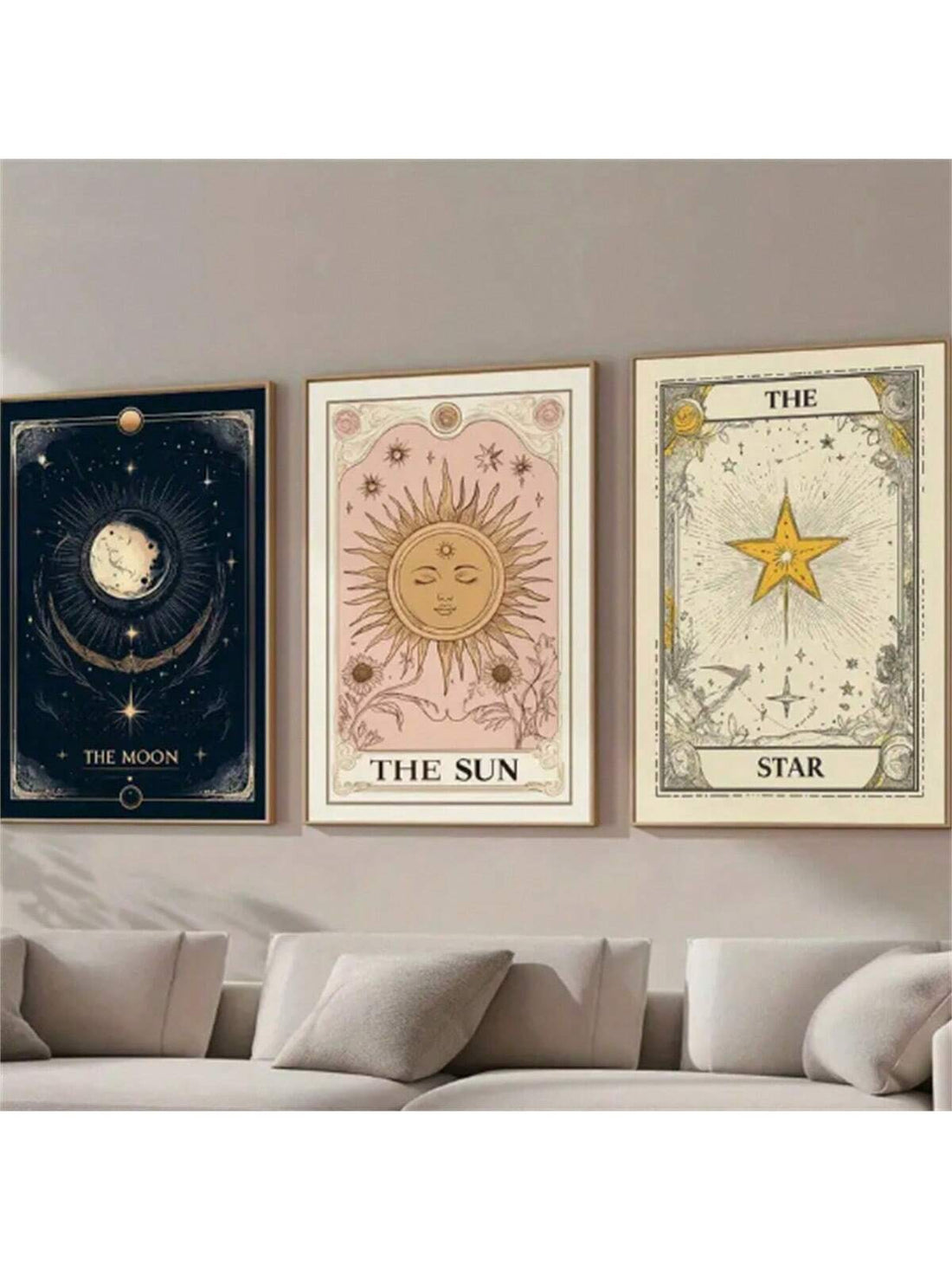 Add a touch of magic to your space with our Celestial Tarot Canvas Art Set! Featuring mystical sun, moon, and stars, this wall decor will transform any room into a dreamy oasis. Perfect for those enchanted by the unknown, this set is sure to spark the imagination. (No fortune-telling abilities included!)