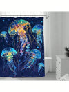 Whimsical Jellyfish Waterproof Shower Curtain - Stylish Fabric Bathroom Decor