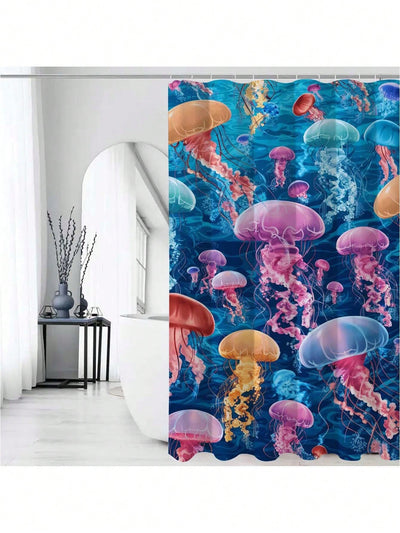 Underwater Wonderland Shower Curtain – Waterproof Satin Fabric for a Splash of Style!