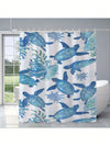 Undersea Magic: Waterproof Sea Turtle Shower Curtain for Nautical Bathroom Decor