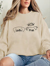 Heartfelt Style: Plus Size Slogan Sweatshirt for Women