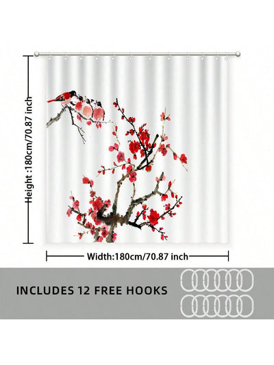 1 Pc Plum Blossom Printed Waterproof