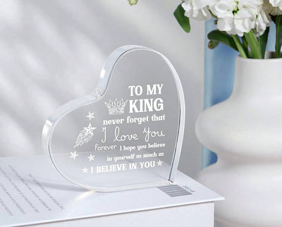 Heartfelt Acrylic Love Plaque - Perfect Gift for Him: Anniversary Birthday or Valentine's Day