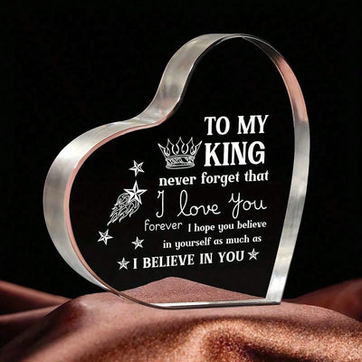 Heartfelt Acrylic Love Plaque - Perfect Gift for Him: Anniversary Birthday or Valentine's Day