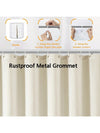 Enhanced Beige Waffle Shower Curtain - Waterproof & Wrinkle-Resistant with C-Shaped Hooks