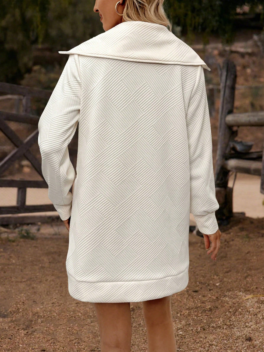 Elevate your everyday style with this gorgeous apricot sweater dress that's basically a hug you can wear! The chic lapel collar and half-zip front add just the right amount of sophistication, while the long sleeves keep you cozy through any season. Perfect for layering over basics or styling solo, this versatile piece transitions seamlessly from casual coffee dates to polished office vibes. Soft, flattering, and undeniably charming—your new wardrobe favorite awaits!
