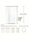 Elegant Satin Waterproof Shower Curtain - Machine Washable for Effortless Bathroom Style