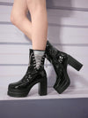 Chic and Trendy Women's Square Toe Short Boots - Perfect for Holiday Gatherings!