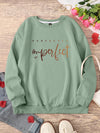 Women's Large Slogan Graphic Hoodie - Cozy Round Neck Sweatshirt