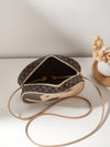 Chic Minimalist Faux Leather Elephant Print Crossbody Bag – Perfect for Casual or Business Style