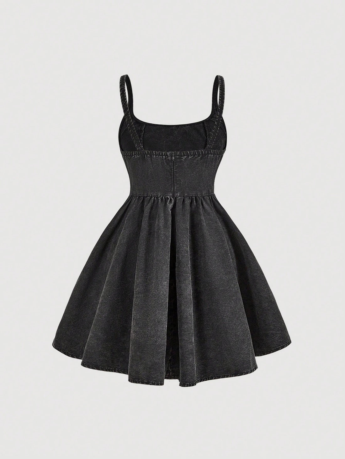 Get ready to slip into style with this Chic Vintage Denim Slip Dress! Featuring spaghetti straps and a sleek vintage denim design, this dress will have you feeling effortlessly stylish. Perfect for any occasion, you'll love the unique, quirky vibe it adds to your wardrobe. (Sleeveless and sassy, this dress is all about chic comfort!)